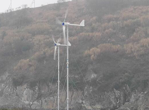 南京歐陸電氣FD5KW風力發(fā)電機在嵊泗群島灘滸島上順利運行